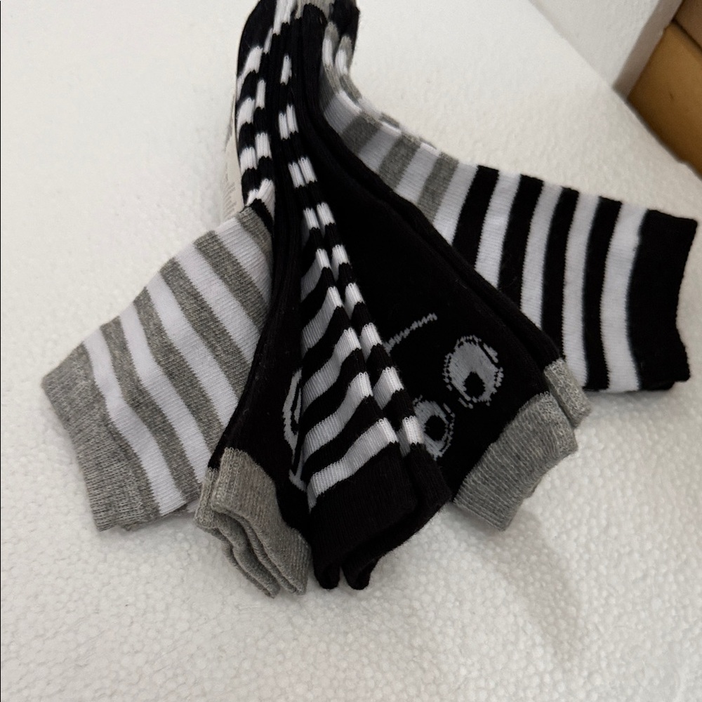 ETE Teal and Gray Striped Socks Set